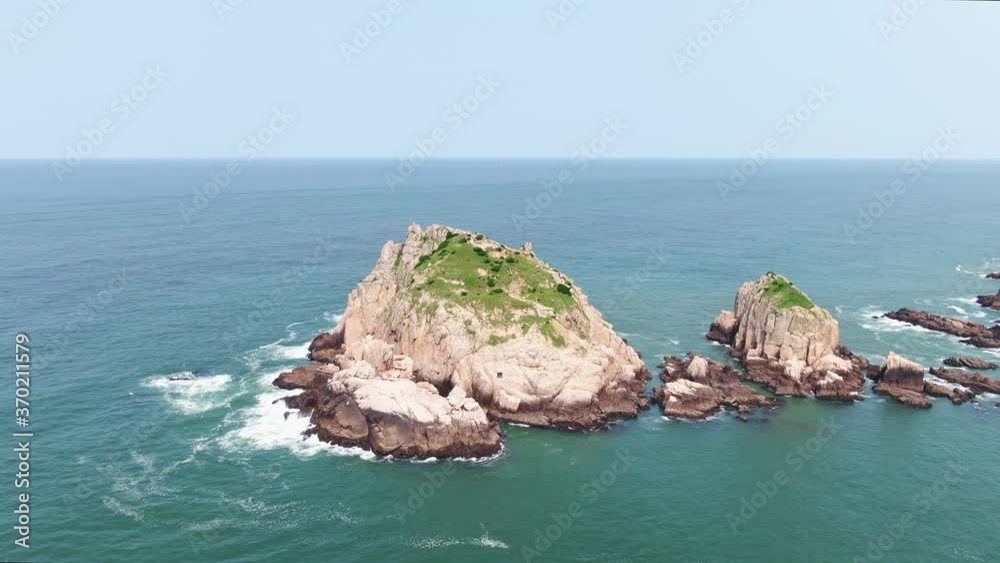 Aerial view of island in Zhoushan Shengsi China. Drone shot footage 4k(UHD). Aerial view of island in Zhoushan Shengsi China. Drone shot footage 4k(UHD).