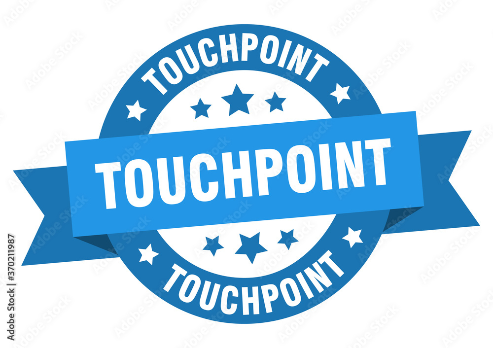 touchpoint round ribbon isolated label. touchpoint sign touchpoint round ribbon isolated label. touchpoint sign