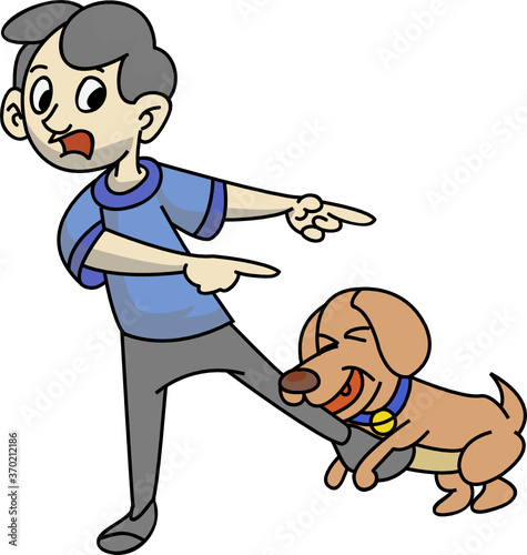 boy and dog
