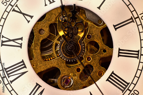 Mechanism of a vintage pocket watch
