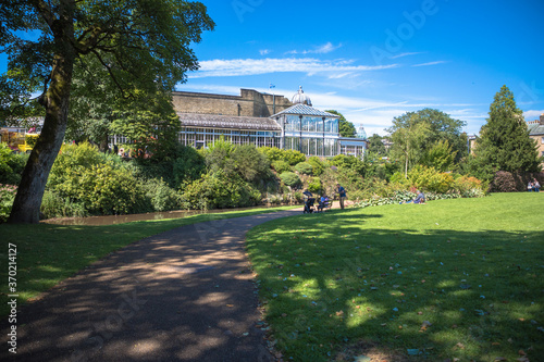 View of Pavilion Gardens, Buxton, Derbyshire, UK photo