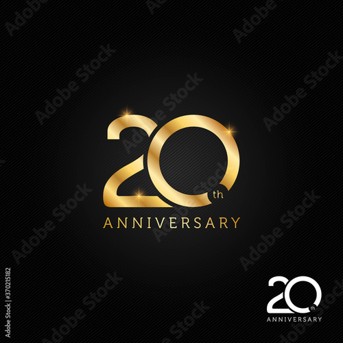 20 years anniversary logo, icon and symbol vector illustration