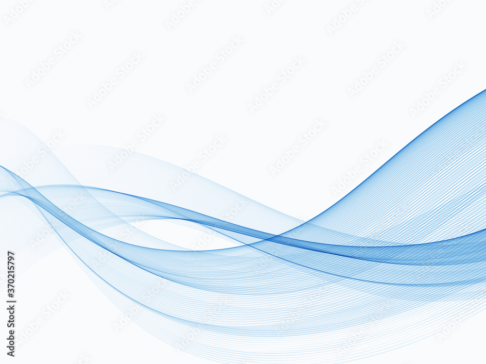Blue abstract lines swoosh wave Smooth wave border background Wave blue flow