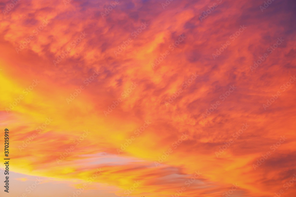 Twilight sky and cloud at sunset background image