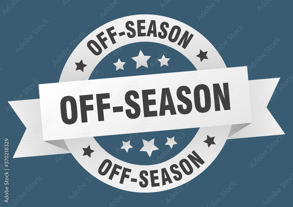 off-season round ribbon isolated label. off-season sign off-season round ribbon isolated label. off-season sign