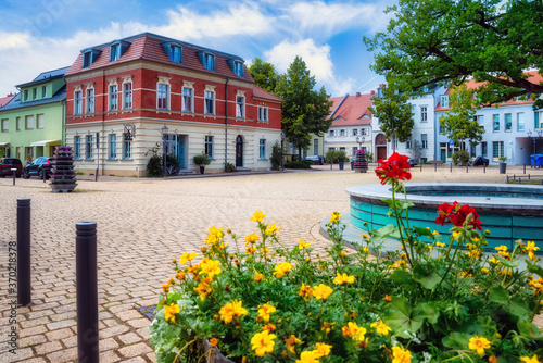 Market place in the idyllic city of Werder an der Havel, Potsdam, Germany photo