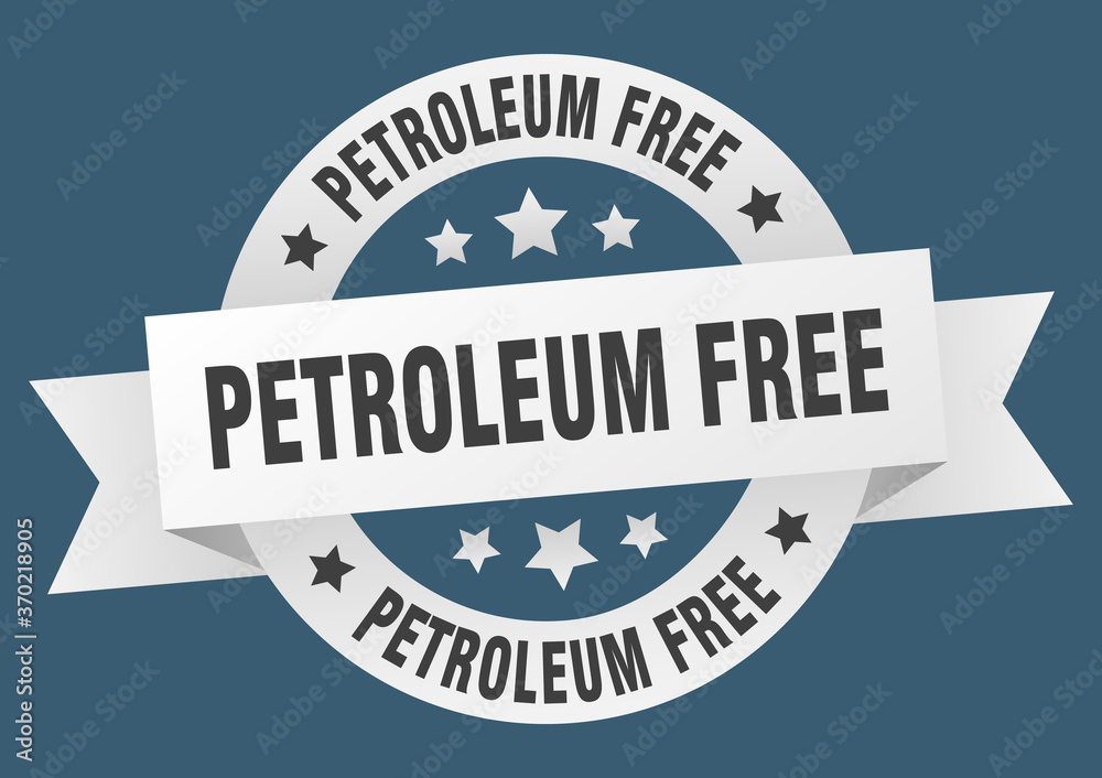 Fototapeta premium petroleum free round ribbon isolated label. petroleum free sign