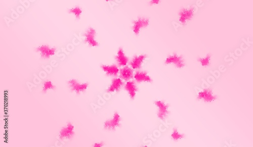 Pink Flower Watercolor Background