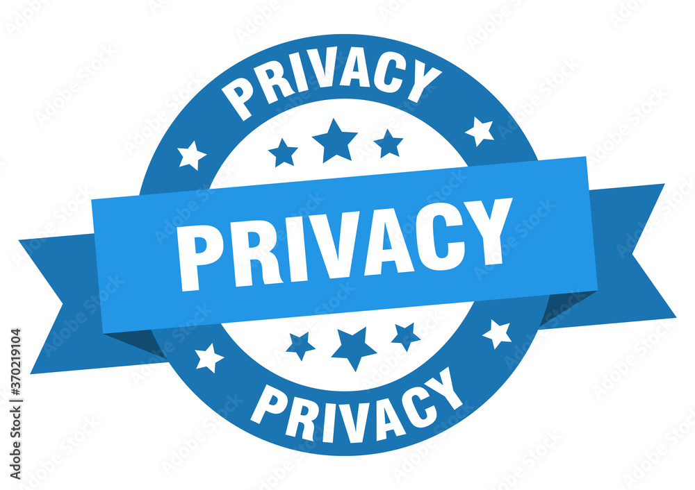 Fototapeta premium privacy round ribbon isolated label. privacy sign