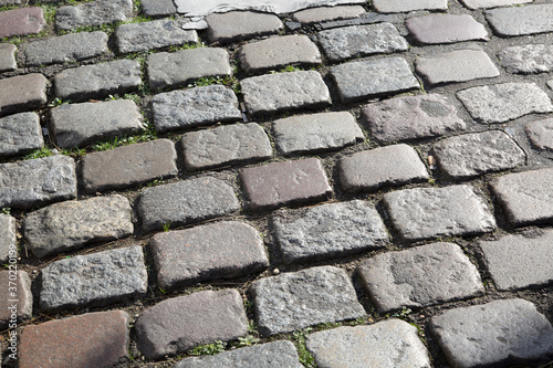 Cobblestone Road in Montmartre; Paris