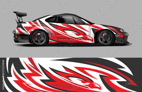 car wrap vector designs. eagle abstract livery for vehicle vinyl branding background