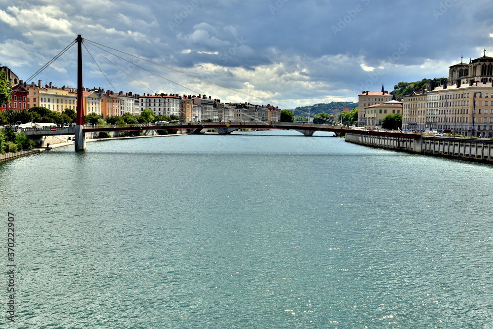 Fototapeta premium Brücke über der Saone in Lyon