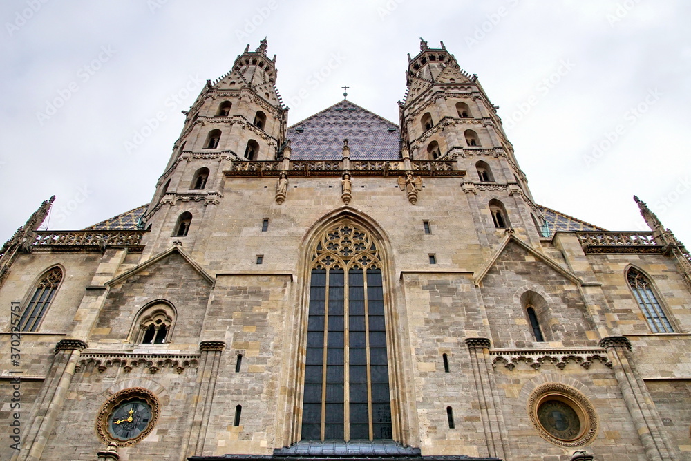 St. Stephens Cathedral in Vienna, Austria. St Stephens Cathedral is the most important religious building in Vienna.