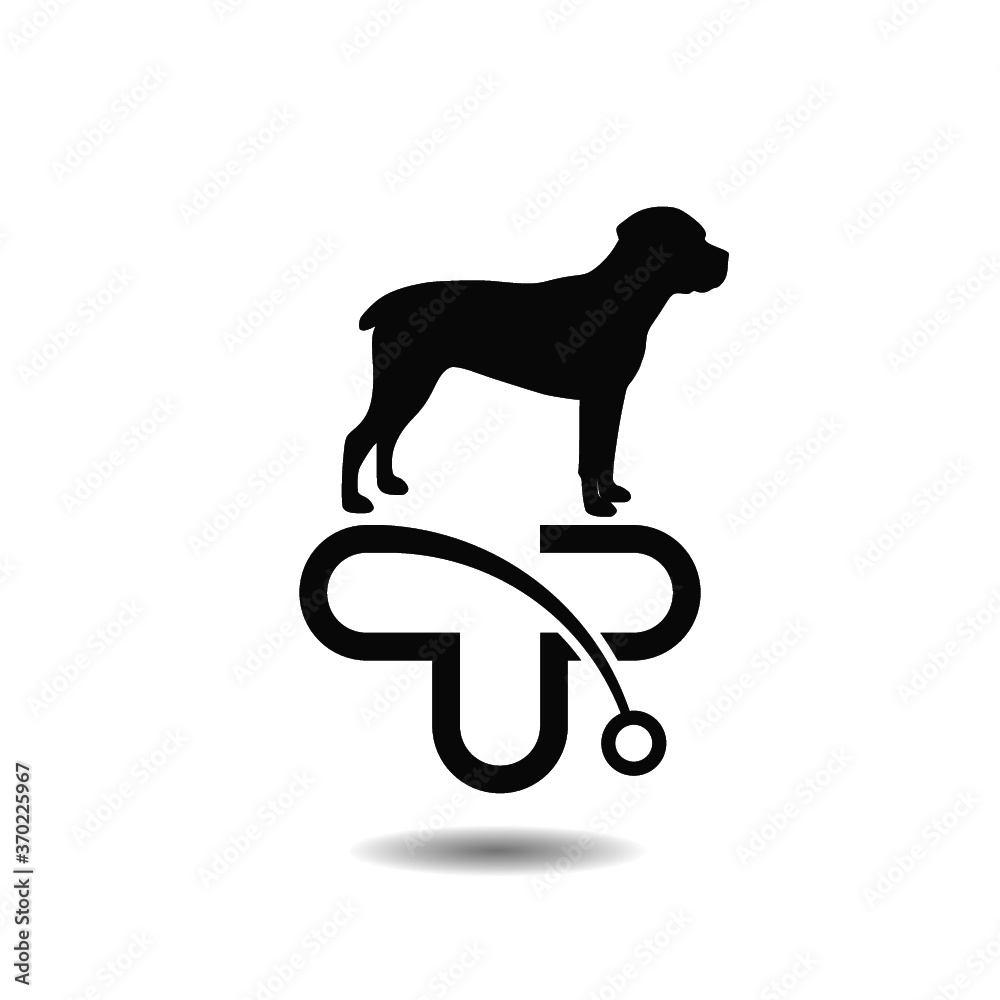 Pet health Shop Logo Design with shadow Pet health Shop Logo Design with shadow