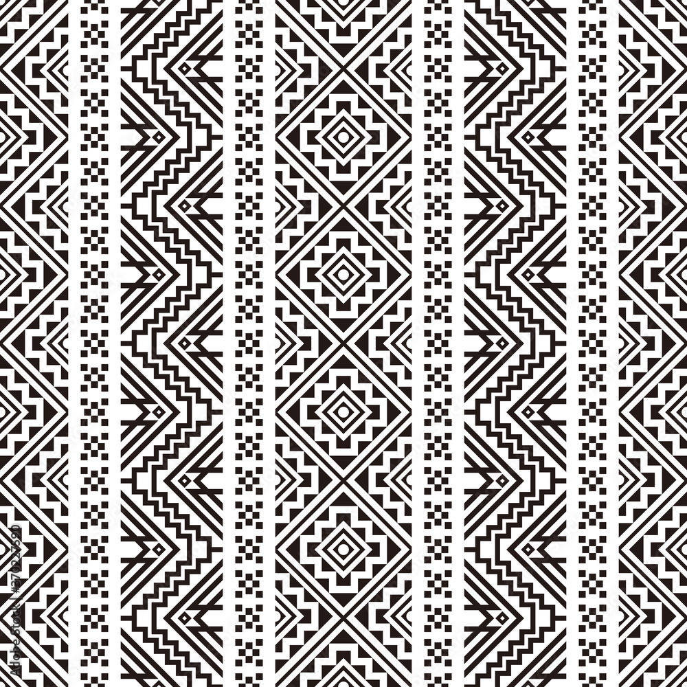 Seamless ethnic pattern texture background design vector