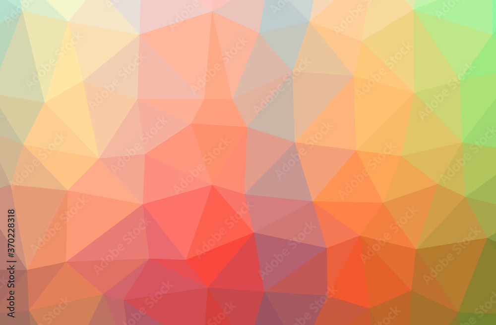 Illustration of abstract Orange, Yellow horizontal low poly background. Beautiful polygon design pattern.