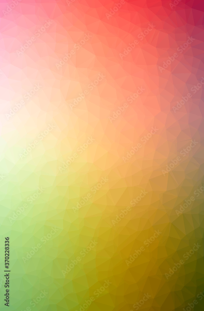 Illustration of abstract Orange, Pink, Red vertical low poly background. Beautiful polygon design pattern.