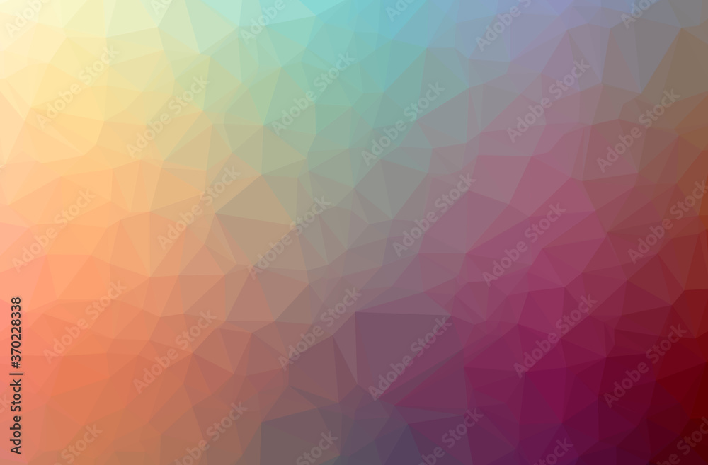 Fototapeta premium Illustration of abstract Orange horizontal low poly background. Beautiful polygon design pattern.