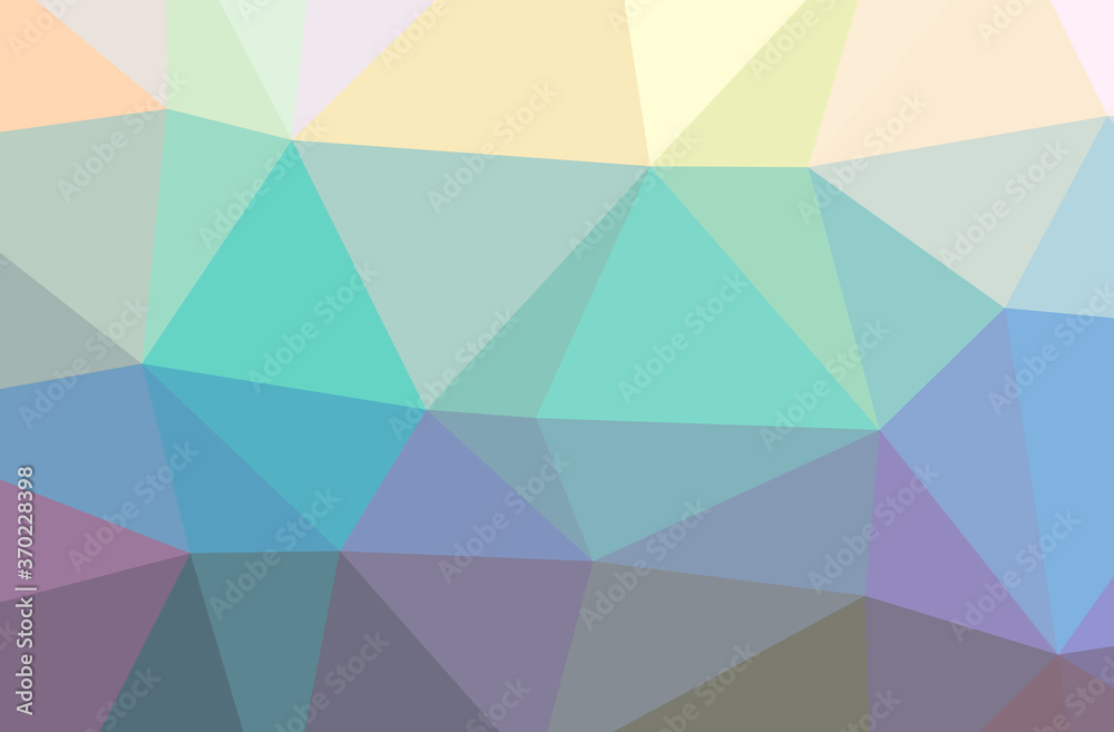 Fototapeta premium Illustration of abstract Blue, Purple And Green horizontal low poly background. Beautiful polygon design pattern.
