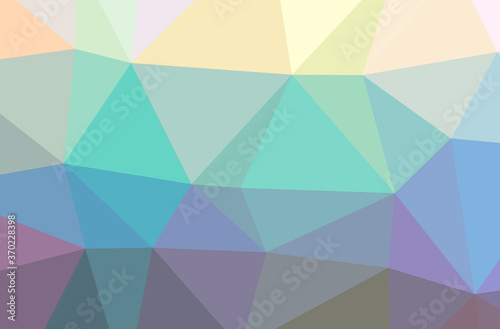 Illustration of abstract Blue  Purple And Green horizontal low poly background. Beautiful polygon design pattern.