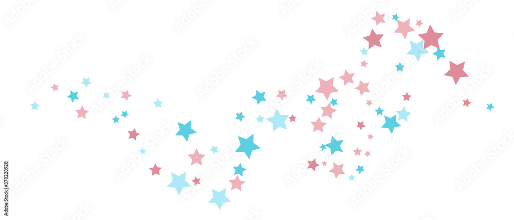 Shooting stars confetti. Multi-colored stars. Holiday background. Abstract texture on a white background. Design element. Vector illustration, EPS 10