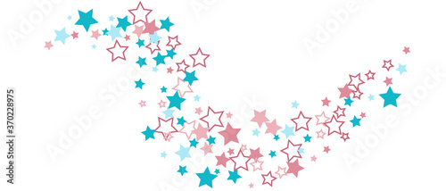Shooting stars confetti. Multi-colored stars. Holiday background. Abstract texture on a white background. Design element. Vector illustration  EPS 10