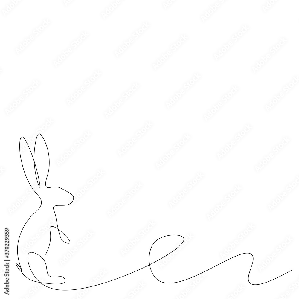 rabbit animal silhouette lines drawing vector illustration rabbit animal silhouette lines drawing vector illustration