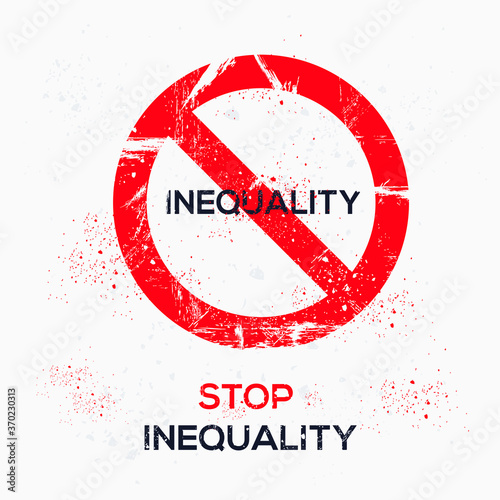 Warning sign (inequality), vector illustration.	