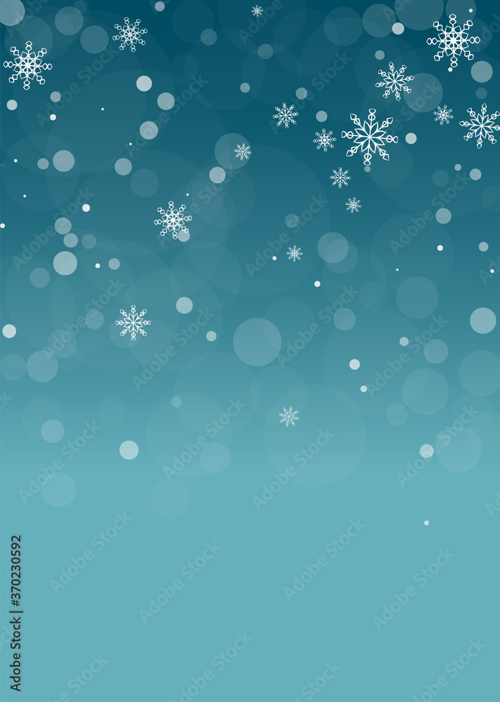 Snowflakes. Snow, snowfall. Falling scattered white snowflakes on a gradient background. Vector Snowflakes. Snow, snowfall. Falling scattered white snowflakes on a gradient background. Vector
