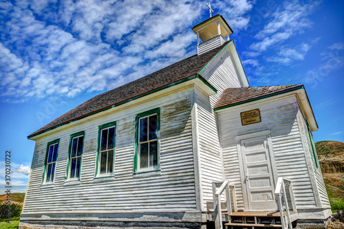 Rustic church in Dorothy Alberta photo