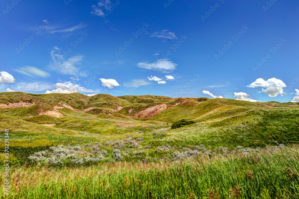 Landscapes along the highway at East Coulee Alberta