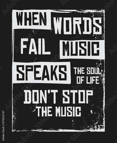 Rock festival poster. Rock and Roll sign. Slogan graphic for t shirt prints and other uses.