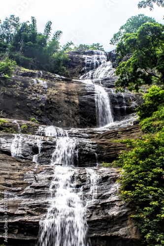 waterfall in the mountains