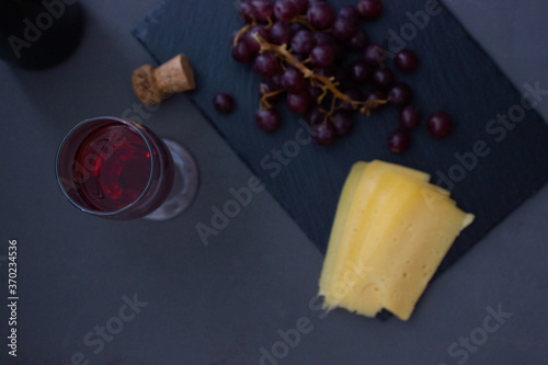 still life with red wine