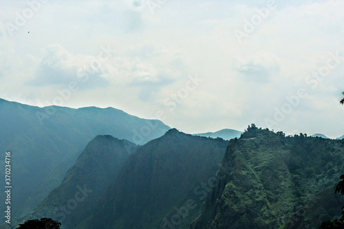 mountain landscape with clouds