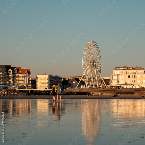 Giant wheel on the beach of Wimereux along the French Opal Coast.