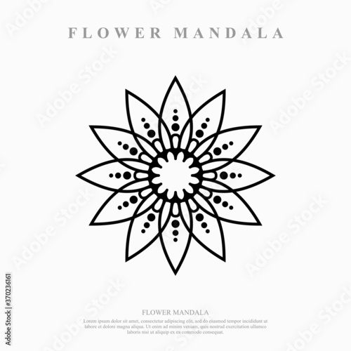 Flower Mandala. Vintage decorative elements. Oriental pattern  vector illustration.