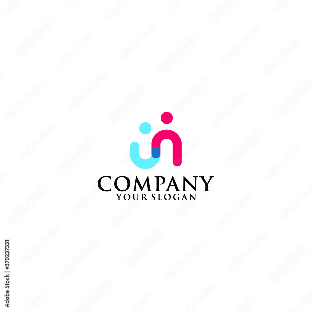 Creative Connect, People, family ,insurance Vector logo template Creative Connect, People, family ,insurance Vector logo template