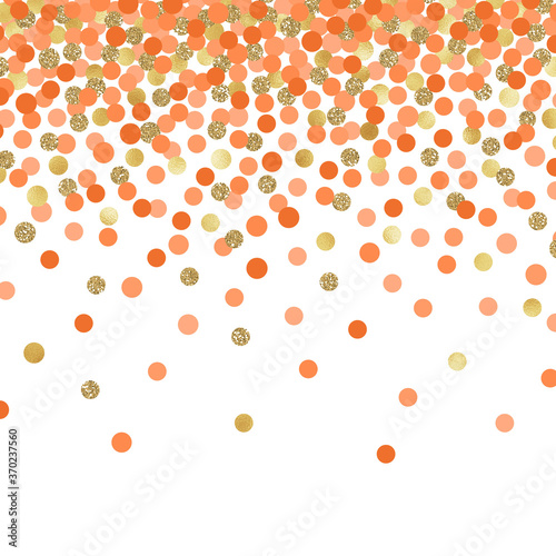 Fototapeta Naklejka Na Ścianę i Meble -  Falling Confetti Background - Colorful confetti falling on solid white background