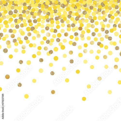 Falling Confetti Background - Colorful confetti falling on solid white background