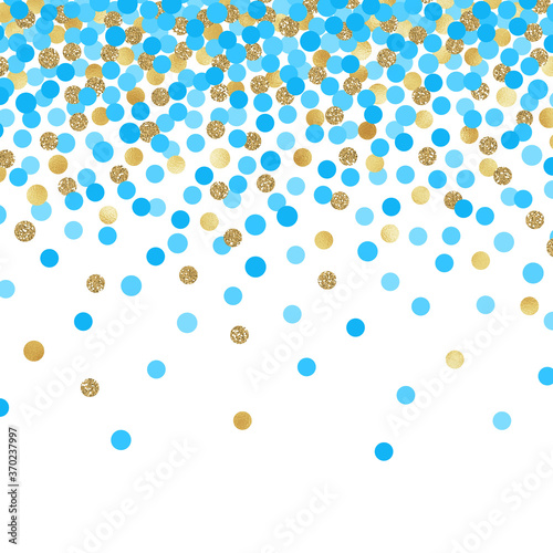 Falling Confetti Background - Colorful confetti falling on solid white background