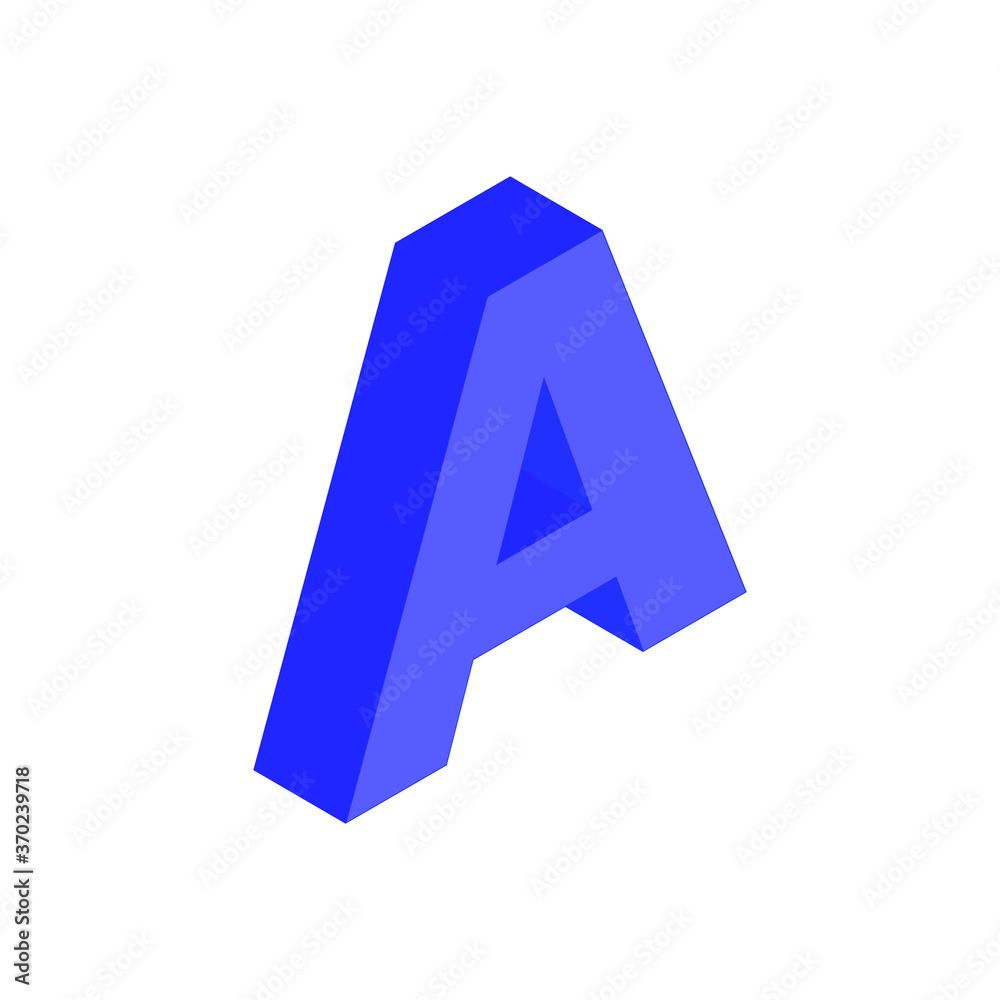 Isometric alphabet font A. 3d effect letters, Stock vector typeface for any typography design. Isometric alphabet font A. 3d effect letters, Stock vector typeface for any typography design.