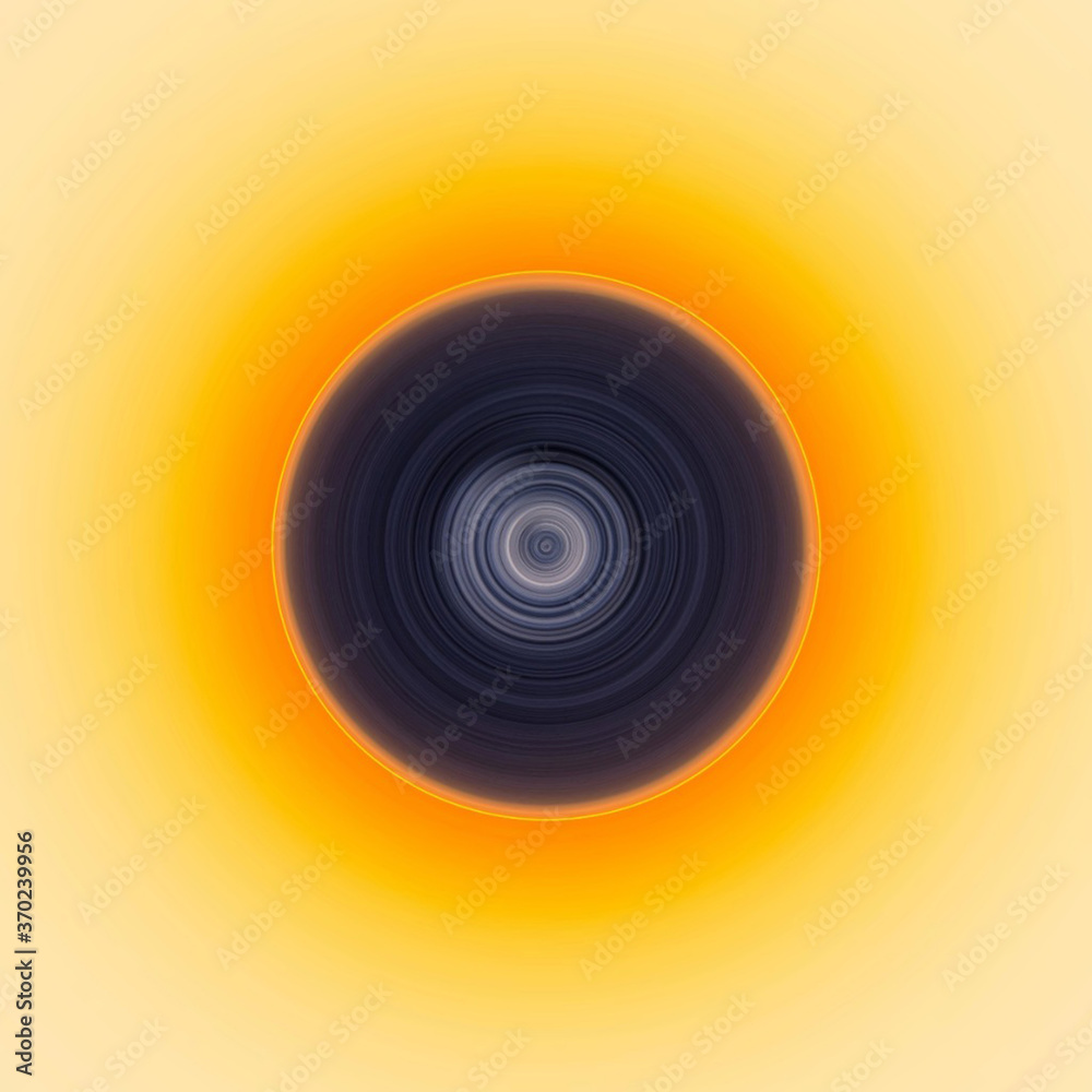 Abstract technology circles on yellow background Abstract technology circles on yellow background