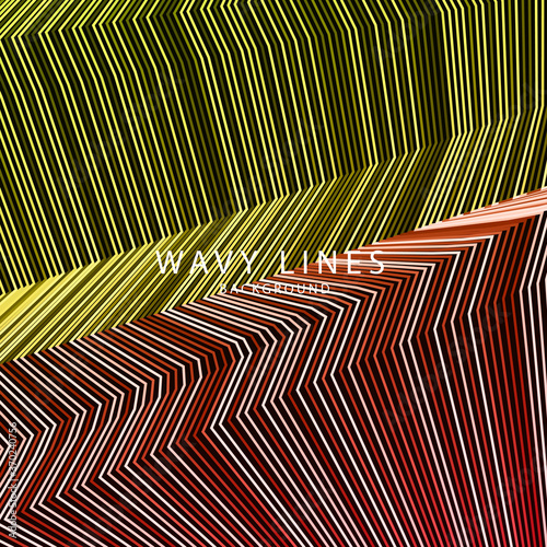 Wave Lines Pattern an Abstract Stripe Background, Vector