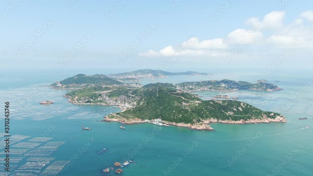 Aerial view of island in Zhoushan Shengsi China. Drone shot footage 4k(UHD). Aerial view of island in Zhoushan Shengsi China. Drone shot footage 4k(UHD).