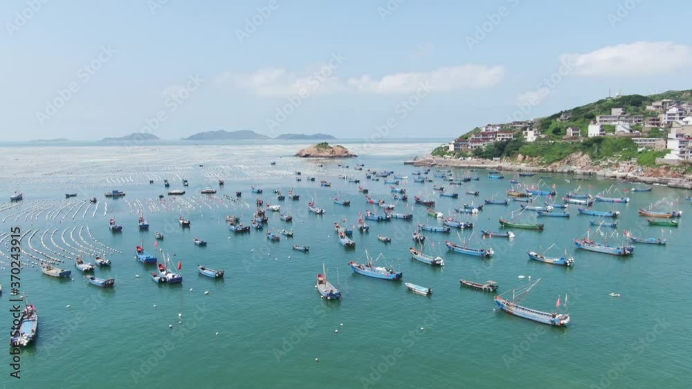 Aerial view of sea and boat around island. Drone shot footage 4k(UHD). Aerial view of sea and boat around island. Drone shot footage 4k(UHD).