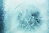 Closeup of a cracked ice texture. Studio macro shot.