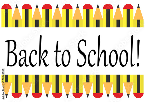 Cartel de la vuelta al cole con lapiceros. 