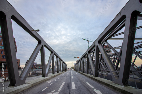 The Magdeburger bridge in Hamburg, Germany