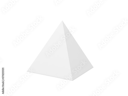 3d packaging pyramid on a white background. 3d render illustration.